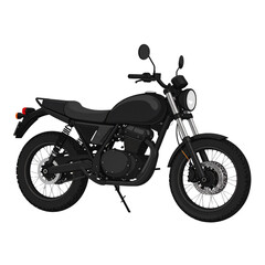 Fototapeta premium Illustration of a black motor bike