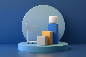 business graph on white background