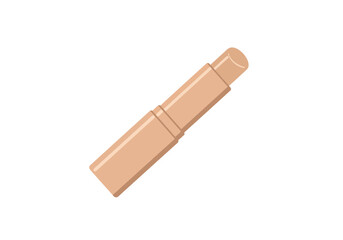 A tancolored cylindrical concealer stick with a smooth finish positioned diagonally