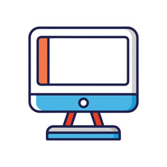 vector illustration of computer monitor
