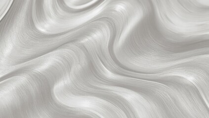 Obraz premium Abstract design with flowing, wavy lines in shades of gray and white, showcasing a smooth, elegant texture.