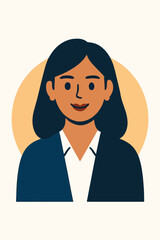 Professional female avatar, vector illustration