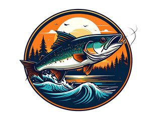  Fishing Logo Design Bundle | Sport Fishing Vector Templates & Emblems.