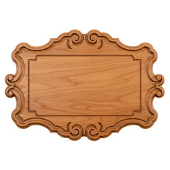 wooden signboard isolated on white