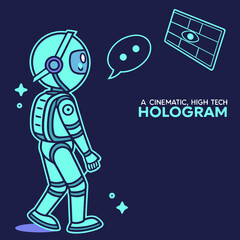 Cosmic Midnight Blue Sky With Radiant Light