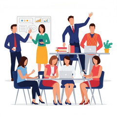 Creative Team Brainstorming Business Ideas in a Modern Office Space