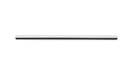 A reusable steel straw as a simple, plain object for eco-friendly beverages, isolated on a clean white background with no shadow, logo or text