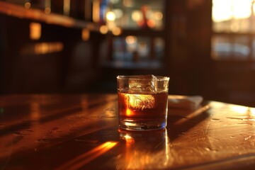 brandy in a glass, alcoholic beverage