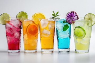 cocktails  , non-alcoholic summer beverages