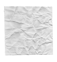 crumpled paper on white background