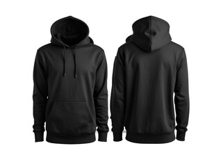  Sport Hoodie Mockup Bundle  Blank Black Long Sleeve Winter Clothes Template.