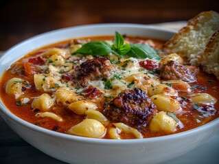 Italian Soup created with Generative AI Technology, ai, generative