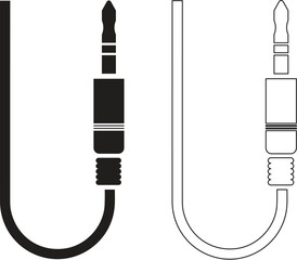  microphone wire vector illustration