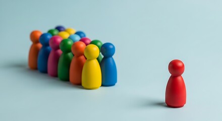 One Red Figure Stands Apart From The Group