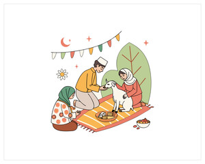 Qurbani Eid vector  Free SVG Download