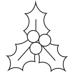 Christmas outline icons. Holiday symbol. Line Xmas icons collection. 