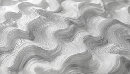 Obraz premium Abstract grayscale image showcasing intricate wavy lines and textured layers, creating a dynamic and subtle design.