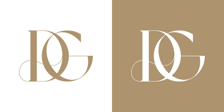 DG Logo Vector Illustration , Initial Logo for Brand Company
