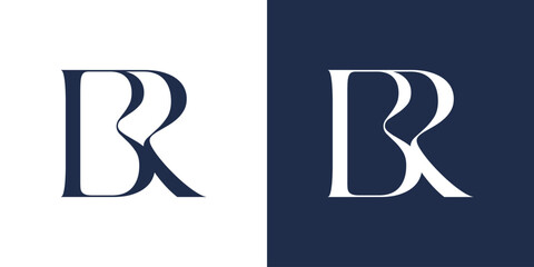 BR Letter Abstract Logo Design , Initial Logo Vector for Brand