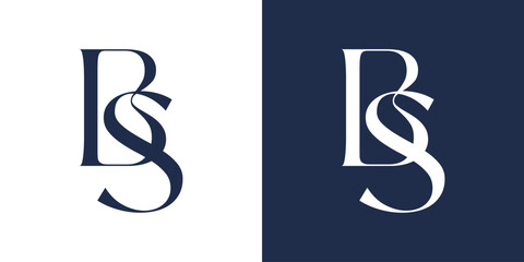 Naklejka premium BS Letter Abstract Logo Design , Initial Logo Vector for Brand