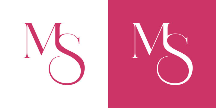 MS Letter Abstract Logo Vector , Initial Logo Element