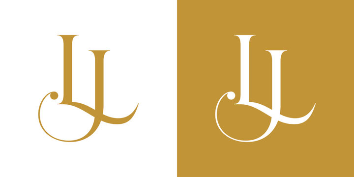 LJ Letter Abstract Logo Vector Illustration