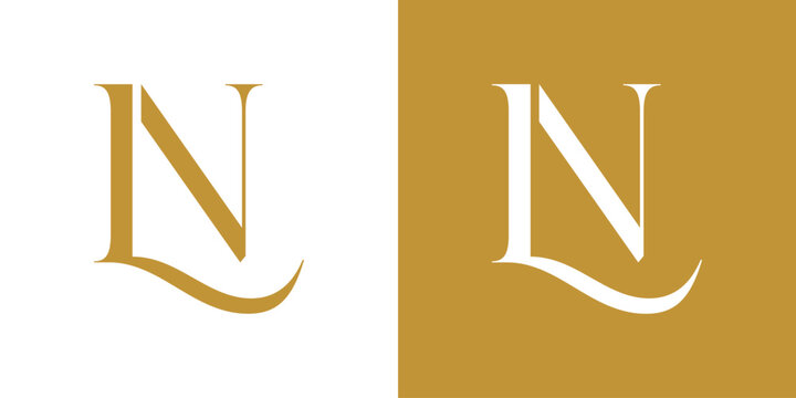 LN Letter Abstract Logo Vector Illustration