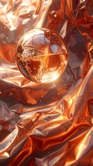 Golden sphere with liquid