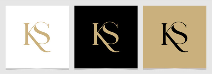 KS Letter Monogram Logo Design Vector , Initial Logo for Brand Company