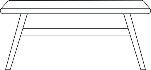 Outline drawing of a coffee table line art