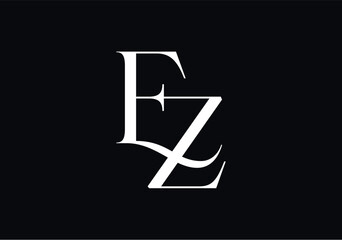 EZ Letter Monogram Logo for Brand , Initial Logo Design Vector Illustration