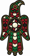 Gothic and Visigothic style eagle design, pin, logo