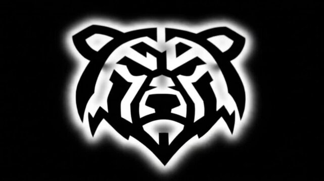 Geometric Bear Graphic Animal Art Wildlife Symbol Grizzly Logo Design Illustration Nature Creative Wild Mammal Strong