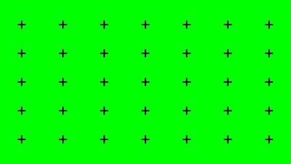 Chroma key green with dense grid of black cross markers