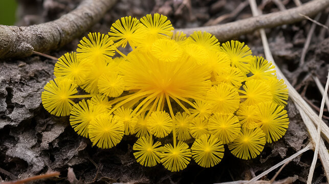 Yellow slime mold, Arcyria obvelata