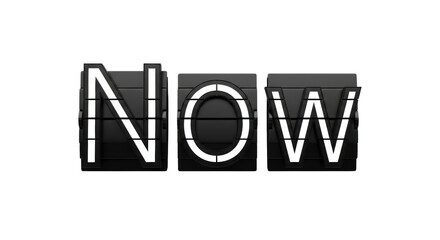 Retro Flip Board Style Text Now Displayed with a Transparent Background and White Letters on Black Panels