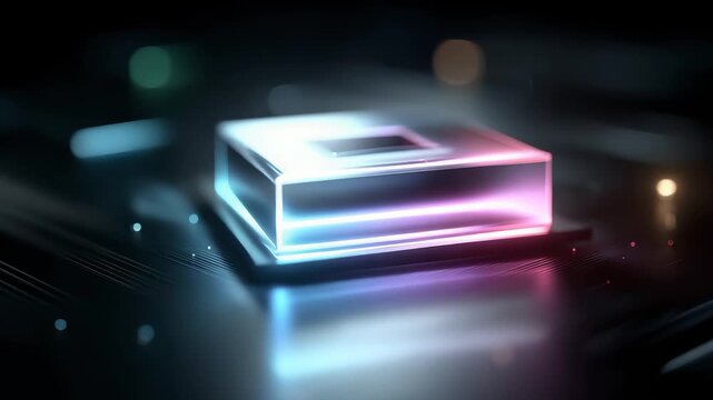 Futuristic Chip with Stunning Lighting Effects