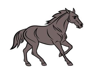 Beautiful Horse Simple Line Art