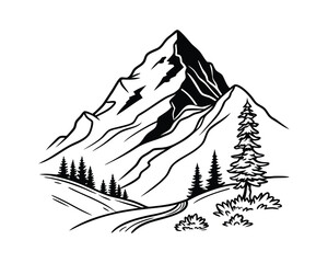 Fototapeta premium “Majestic Mountain Peaks Touching the Sky with Glory”