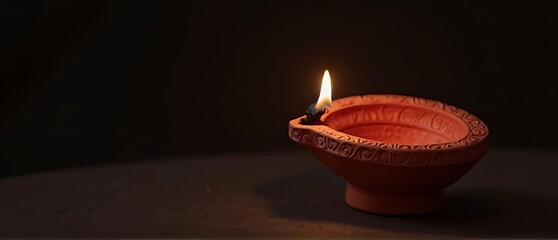 Illuminated Clay Diya: A Festive Symbol
