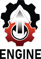 vector arrow Enging , Hand Drawing Art