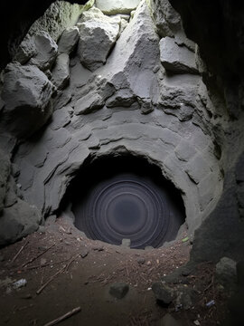 Abandoned adit mining of mica in the Chelyabinsk region.