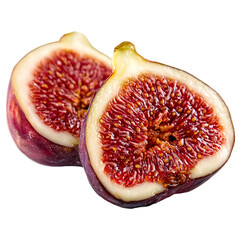 Juicy Figs with Water Droplets and Fresh Leaves