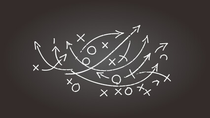 Chalkboard Strategy Game Plan Arrows - Abstract Concepts vectorized © handal