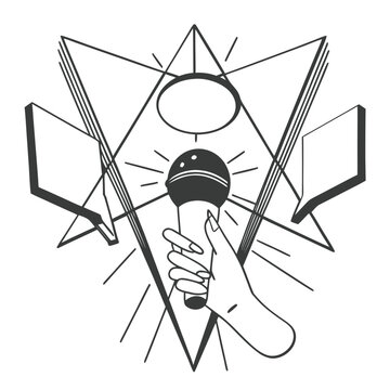 hand drawn vector illustration of an electric bulb