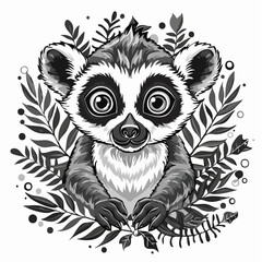 Cute Lemur Illustration