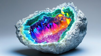 Colorful gemstone, crystal interior