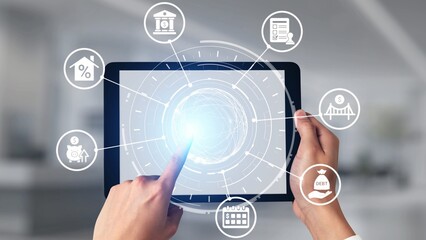 Loan icons represent debt, repayment, and financial planning. Loan supports banking, loan connects credit with payment systems, and loan helps manage interest effectively. Gist