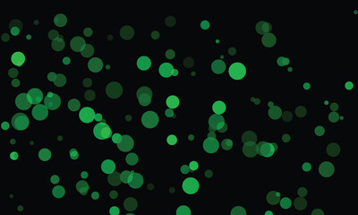 Abstract Green Bokeh Lights Dark Background vector