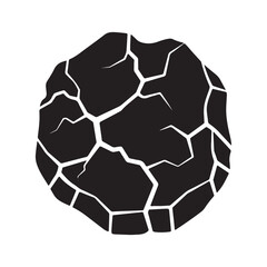 Fototapeta premium Abstract Irregular Cracked Shape Black and White Flat Design